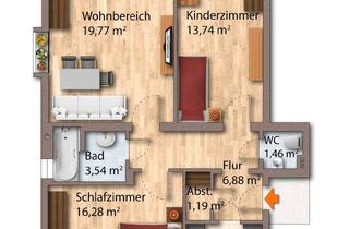 Wohnung kaufen in Flurstraße 15, 86368 Gersthofen, 3-ZKB Wohnung mit Balkon in Zentraler Lage zum City-Center Gersthofen gegen Gebot zu verkaufen