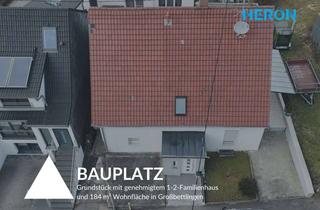 Grundstück zu kaufen in 72663 Großbettlingen, BAUPLATZ - Grundstück mit genehmigtem 1-2 Familienhaus auf 184qm Wohnfläche in Großbettlingen