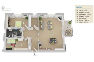 Wohnung mieten in Soltauer Straße 2b, 30855 Langenhagen, Neubau 3-Zimmer-Wohnung mit Balkon – durchdachter Grundriss & viel Licht