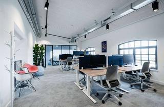 Gewerbeimmobilie mieten in Am Münchfeld 57–59, 80999 Allach-Untermenzing, Dein 4er Team Bereich: Monitor, Maus, Tastatur und höhenverstellbarer Desk inklusive