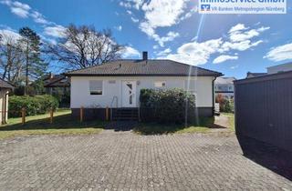 Haus kaufen in 90451 Nürnberg, Wohlfühlen auf einer Ebene – Bungalow mit Süd-Terrasse, Garage und voll unterkellert