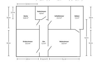 Wohnung kaufen in Gartenstr 31, 38723 Seesen, Drei Zimmer Wohnung mit Keller und Dachbodennutzung