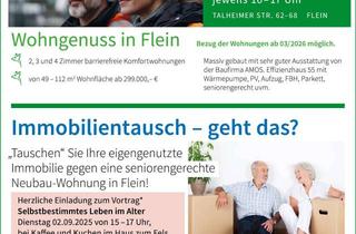 Wohnung kaufen in Talheimer Straße 62, 74223 Flein, Raumwunder mit großer Terrasse und Gartenanteil