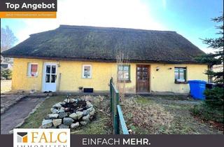 Haus kaufen in 18528 Patzig, Charmantes Reetdach-Doppelhaus mit großem Garten und viel Potenzial