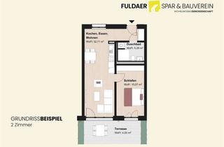 Wohnung mieten in 36037 Fulda, Attraktive 2-Zimmer-Wohnung mit Balkon in den Zeppelingärten