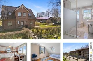 Einfamilienhaus kaufen in 24107 Quarnbek, Landhausstil trifft auf Moderne: Großes Einfamilienhaus mit 5,3 Hektar Land in Flemhude