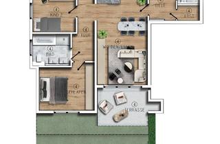 Wohnung kaufen in 74193 Schwaigern, Großzügig wohnen, im Grünen entspannen – sonnig & modern (Wo.4)