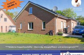 Doppelhaushälfte kaufen in 26810 Westoverledingen, ***Moderne Doppelhaushälfte – Ebenerdig, energieeffizient und seniorengerecht***