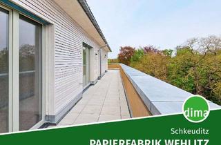 Wohnung mieten in Fabrikstraße 17, 04435 Schkeuditz, ERSTBEZUG sanierte Papierfabrik | Dachgeschoss-Whg. mit 2 Dachterrassen, Vollbad, Stellplatz u.v.m.