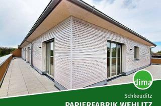 Penthouse mieten in Fabrikstraße 17, 04435 Schkeuditz, ERSTBEZUG sanierte Papierfabrik | Penthouse mit Blick ins Grüne, 2 Bädern, HWR, Stellplatz u.v.m.