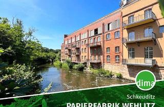 Wohnung mieten in Fabrikstraße 17, 04435 Schkeuditz, ERSTBEZUG sanierte Papierfabrik | traumhafte Wohnung mit Balkon am Wasser, Stellplatz u.v.m.