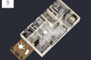 Penthouse kaufen in Gebrüder-Lang-Straße, 61169 Friedberg, TOLLES Penthouse, 2 Eingänge, KAMIN, 50 m² Wohnzimmer, 25 m² Dachterrasse