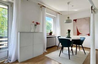 Immobilie mieten in Auf Dem Holleter 40, 45138 Huttrop, Sonnige, skandinavisch möblierte 2,5-Zimmer-Wohnung direkt am Siepenthal – mit Balkon, Gartennutzung