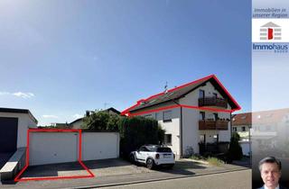 Wohnung kaufen in 76456 Kuppenheim, In schöner Lage von Kuppenheim: 3,5-Zi.-Dachgeschosswohnung mit 2 Balkonen, Gartenanteil und Garage