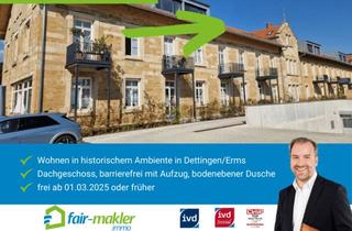Wohnung mieten in 72581 Dettingen, FAIR-MAKLER: Wohlfühlen in historischem und barrierefreiem Ambiente