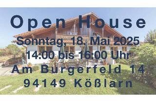 Haus kaufen in 94149 Kößlarn, Kößlarn - Open House - Sonntag, 18. Mai 2025 - 14:00 bis 16:00 Uhr Kößlarn