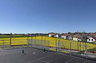 Wohnung kaufen in 84036 Kumhausen, Weitblick von privater Dachterrasse. Sonnige 3 Zimmer-Wohnung mit Loggia und Dachterrasse.