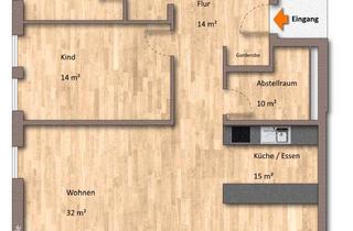 Wohnung mieten in Hohemarkstr. 91, 61440 Oberursel, Große & moderne 3-ZKB mit EBK, Parkett, Terrasse in Oberursel