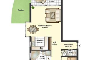 Wohnung kaufen in Am Marktplatz, 65232 Taunusstein, Vermietete, moderne Dreizimmer-Gartenwohnung in zentraler Lage von Wehen