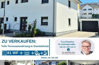Wohnung kaufen in 75053 Gondelsheim, Tolle Terrassenwohnung mit großem Garten und Garage