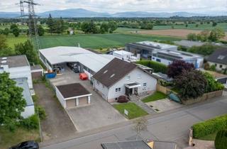 Haus kaufen in 79353 Bahlingen, Vielseitiges Gewerbeareal mit Wohnhaus in Bahlingen - Drei Hallen im attraktiven Mischgebiet