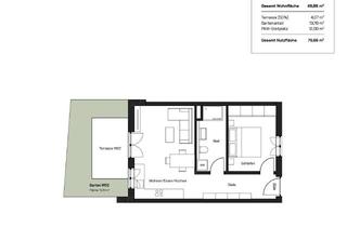 Wohnung kaufen in Klardorfer Straße 54a, 92421 Schwandorf, NEUBAU: 2-Zimmer-Wohnung mit Garten im Mehrfamilienbungalow