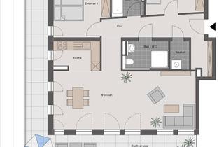 Wohnung mieten in 68305 Käfertal, Lichtdurchflutete 3-Zimmer-Wohnung mit Dachterrasse