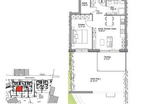 Wohnung mieten in 74243 Langenbrettach, Erstbezug: 2-Zimmer-Erdgeschosswohnung mit EBK und Garten in Langenbrettach