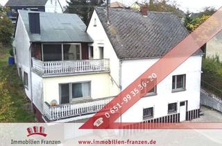 Haus kaufen in 54317 Morscheid, Morscheid: renovierungsbedürftiges Ein- oder Zweifamilienhaus mit großem Grundstück, 2 Garagen und v