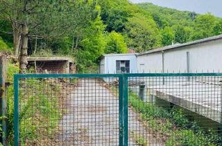 Gewerbeimmobilie mieten in 58675 Hemer, Freifläche mit mehreren gemauerten Betonunterständen und Überdachungen günstig zu vermieten