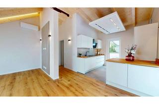 Wohnung kaufen in 69488 Birkenau, Studioflair mit Dachterrasse: Neubau-DG in Holzständerbauweise mit Designer-Küche & Sichtbalken