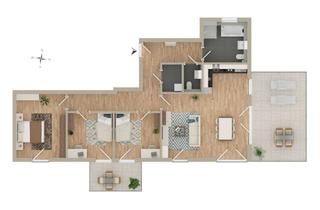 Penthouse kaufen in Breslauer Straße 54r, 87437 Kempten, 4-Zimmer-Penthousewohnung mit Südausrichtung und schönem Bergblick