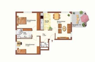 Wohnung kaufen in Mühlstr. 30, 65779 Kelkheim, 3 Zimmer-Erdgeschoss-Wohnung mit Terrasse in ruhiger Wohnlage