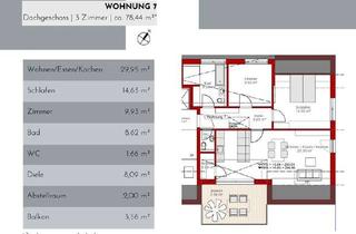 Wohnung kaufen in Ersbergstraße 19, 72622 Nürtingen, sonnige Dachgeschoss-Wohnung mit Balkon