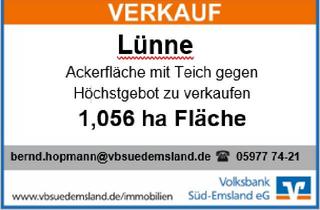 Immobilie kaufen in 48480 Lünne, 1,0560 ha Ackerfläche mit Teich Mindestgebot : 75.000 EUR