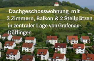 Wohnung kaufen in 71120 Grafenau, Grafenau - Dachgeschosswohnung mit 3 Zimmern, Süd-Balkon & 2 Stellplätzen