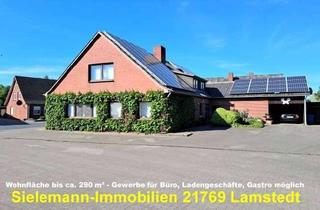 Haus kaufen in 21769 Lamstedt, Bürofläöche, Gewerbefläche, Wohnfläche, Photovoltaik, schöner Garten, Ausbaureserve, zentrale Lage