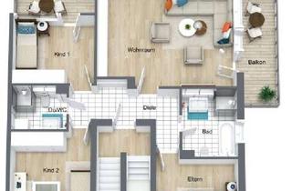 Wohnung mieten in 79232 March, Panorama 4-Zi-Dachgeschosswohnung mit Balkon