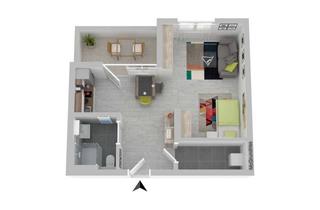 Wohnung mieten in Franz-Peter-Sigel-Straße 42a, 76669 Bad Schönborn, Top! Helle und ruhige Seniorenwohnung zu vermieten - 1-Zimmer, 4. OG