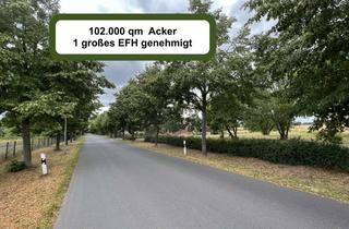 Grundstück zu kaufen in Bauer Damm 26, 14641 Nauen, "Börnicke" 102.000qm Acker + großes EFH genehmigt, herrlich ruhige Lage, unverbauter Ausblick!