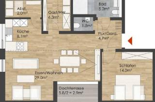 Wohnung mieten in 74360 Ilsfeld, Helle 2,5-Zimmer-Wohnung mit gehobener Innenausstattung, Balkon und EBK in Ilsfeld