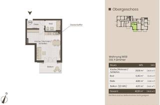 Wohnung mieten in Ringsstraße 116, 85560 Ebersberg, Provisionsfrei: Neubau 1-Zimmer-Wohnung mit Balkon in Ebersberg