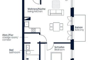 Wohnung mieten in Hoffmannstraße 14, 12489 Adlershof, Helle 2-Zimmerwohnung – Erstbezug in Berlin Adlershof