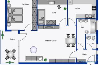 Wohnung mieten in 75242 Neuhausen, Freundliche 3-Zimmer-Wohnung mit Balkon in Neuhausen Ortsteil Steinegg