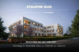 Wohnung kaufen in 73066 Uhingen, Uhingen - Neubauprojekt in Uhingen, tolle Lage! Helle 4 Zi.-Whg mit großem Gartenanteil, Terrasse, Aufzug, TG