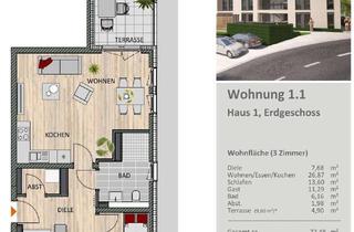 Wohnung kaufen in 51465 Bergisch Gladbach, 3-Zimmer Erdgeschosswohnung mit Garten- Ihre Eigentumswohnung am Isotec Campus in Bergisch Gladbach