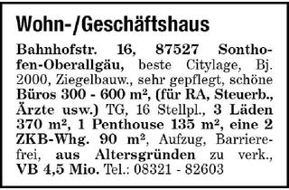 Haus kaufen in 87527 Sonthofen, Wohn-/Geschäftshaus
