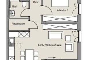 Wohnung kaufen in 72072 Tübingen, Tübingen - Hier können Sie entspannen - 2-Zi Wohnung mit Gartenanteil und Terrasse