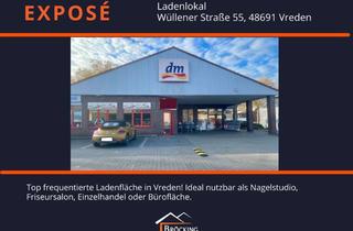 Geschäftslokal mieten in Wüllener Straße 55, 48691 Vreden, Top frequentierte Ladenfläche in Vreden! Ideal nutzbar als Nagelstudio, Friseursalon, Einzelhandel o
