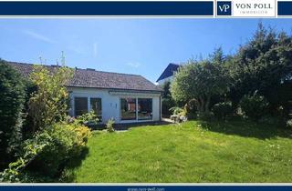 Haus kaufen in 61273 Wehrheim, Wehrheim - Zentral, barrierearm & uneinsehbar: Bungalow-DHH mit schöner EBK und Bad, großem Garten, Garage+Stpl